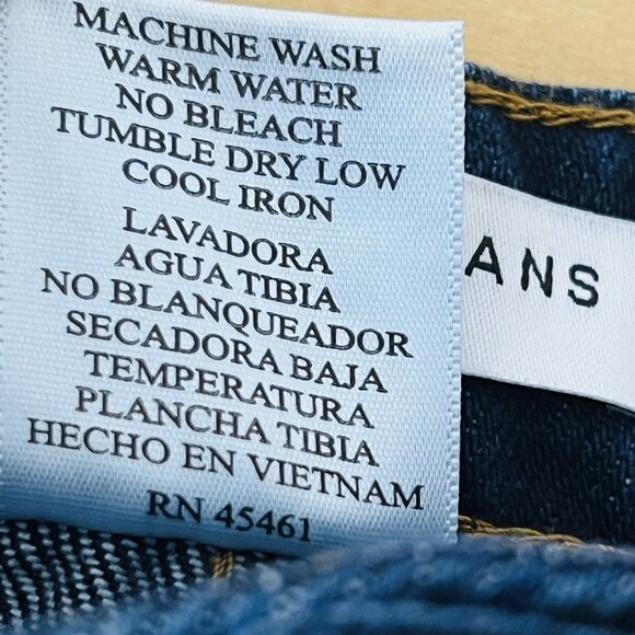 Encore Jeans Women Destroyed Dark Blue Denim Jeans Size 9 High Rise Straight NWT - Picture 10 of 14